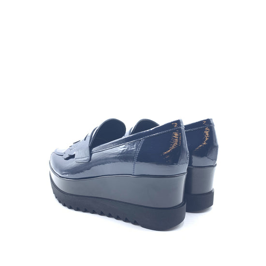 Lorenzo Mari Mocassino Clea Vernice Blu Fino Al -60%