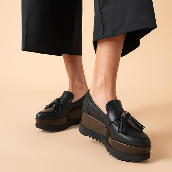 Lorenzo Mari Mocassino Clea 5 Nero con nappine Convenienza
