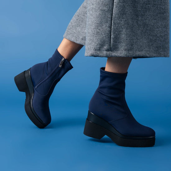 Lorenzo Mari Stivaletto Polly lycra Blu In Vendita
