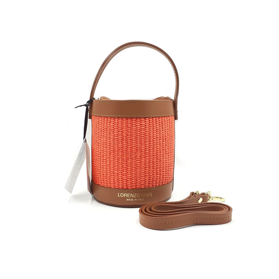 Lorenzo Mari New Secchiello Panfilo Rafia Orange Moda