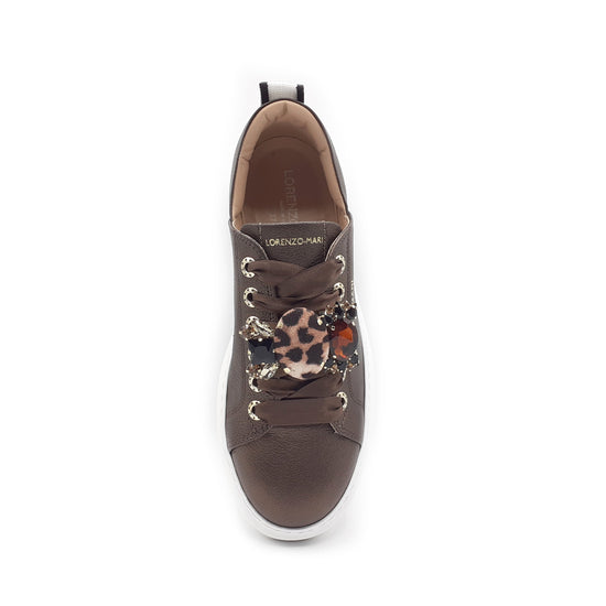 Lorenzo Mari Sneaker Sofia Chocolate In Linea