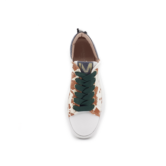 Lorenzo Mari Sneaker JOY Mucca bianco/cuoio Consegna Veloce