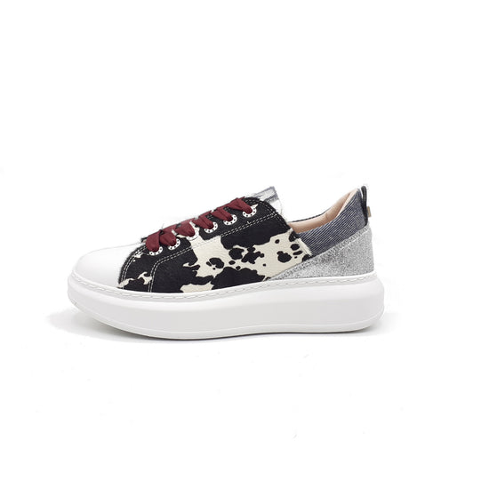 Lorenzo Mari Sneaker JOY Mucca bianco/nero Promozione Limitata