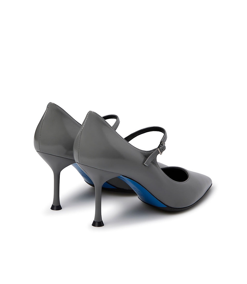 ﻿Loriblu Decollete in pelle lucida grigio con cinturino Offerte