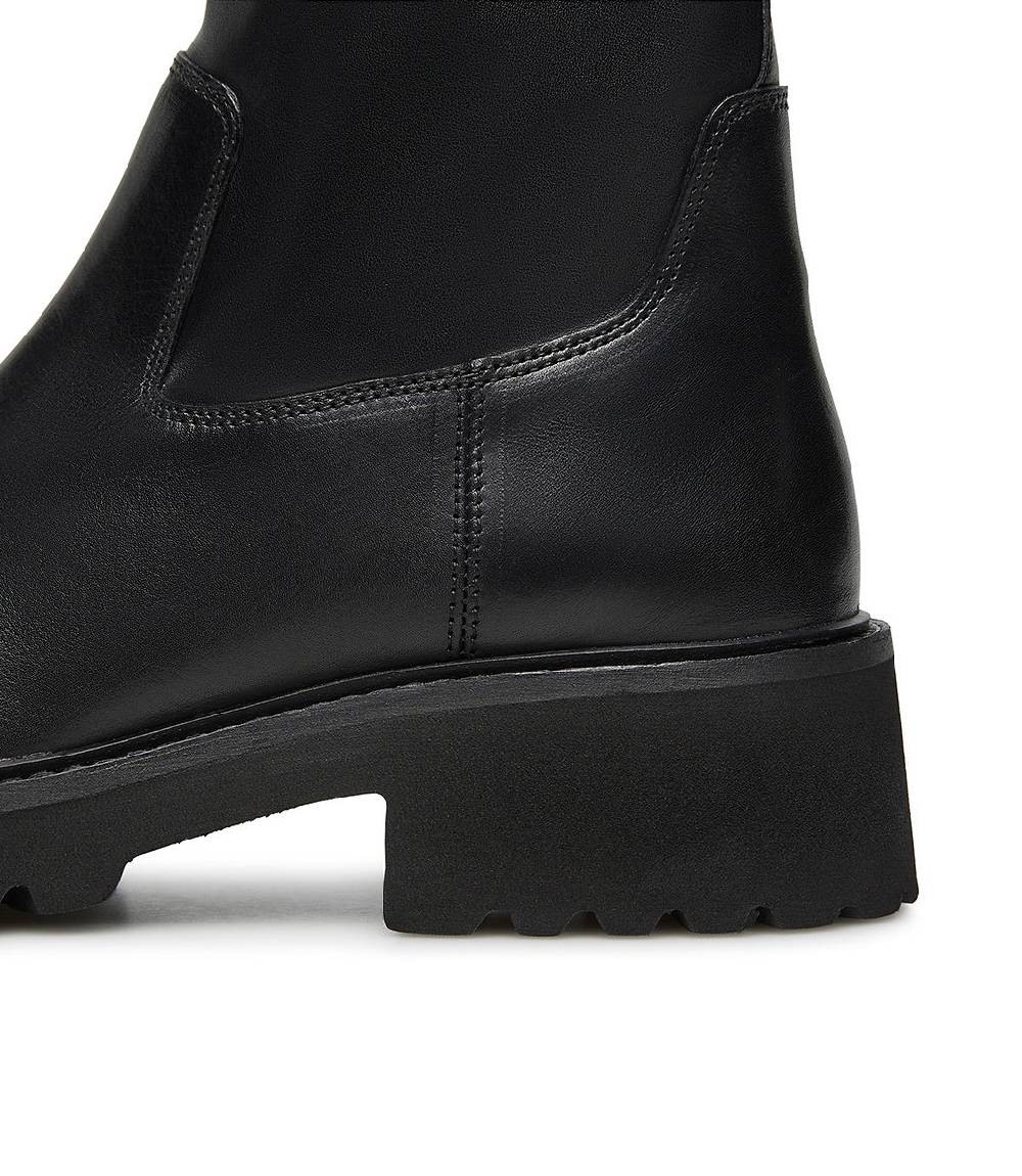 Loriblu Tronchetto in vitello nero e tessuto stretch Nuova