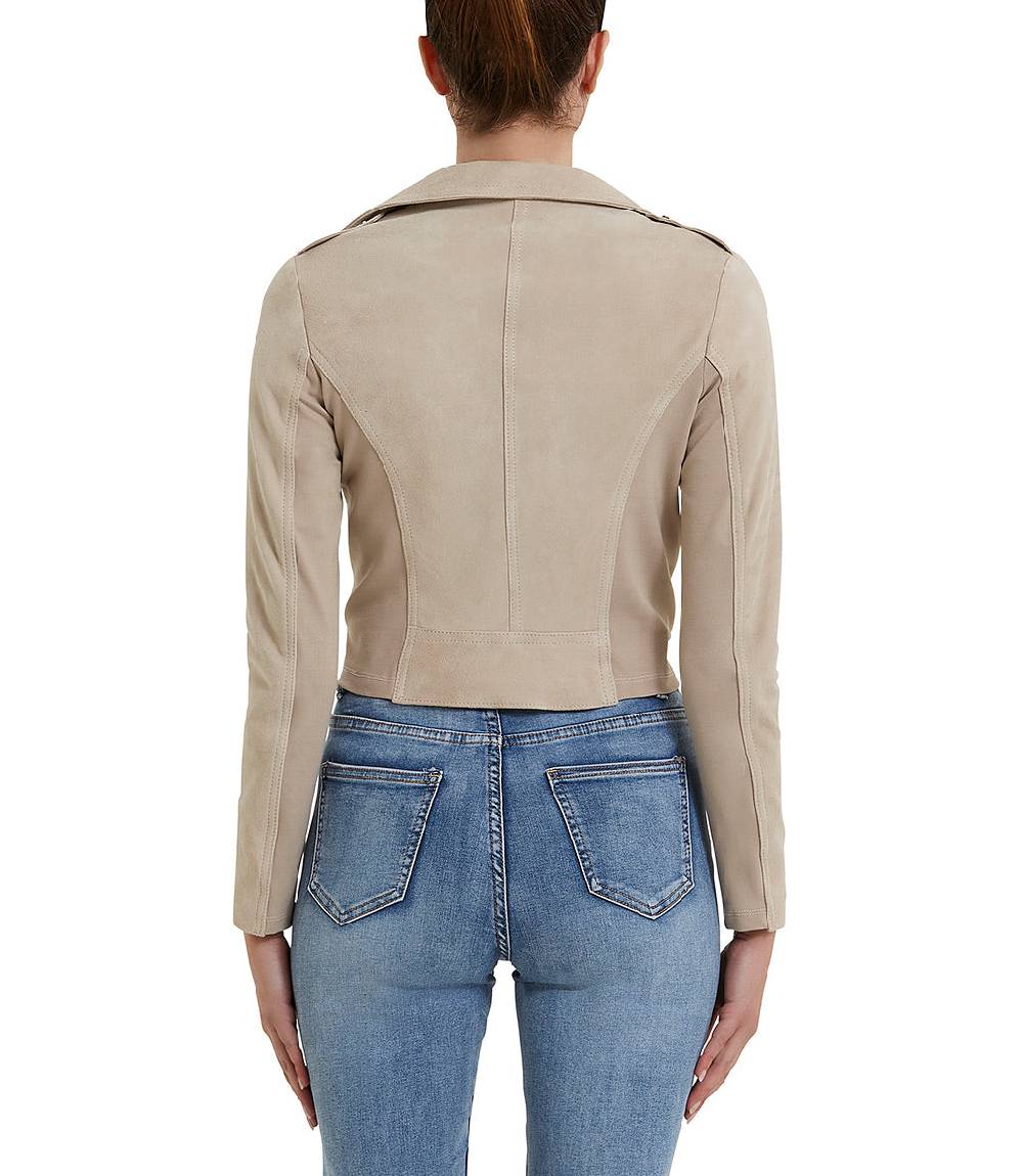 Loriblu Giacca stile biker in camoscio naturale Qualità