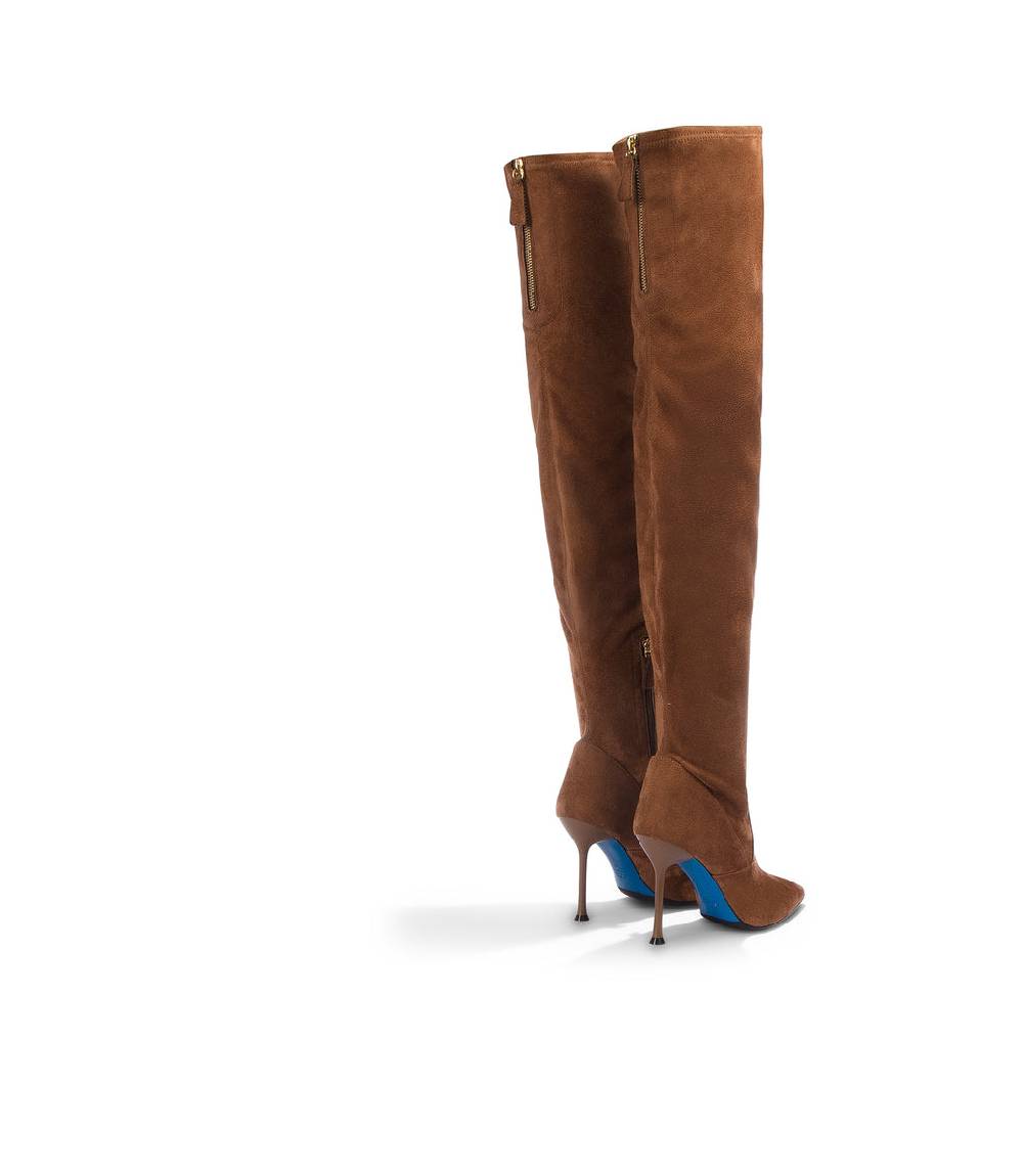 Loriblu Cuissardes in faux camoscio marrone Sconto di tempo limitato