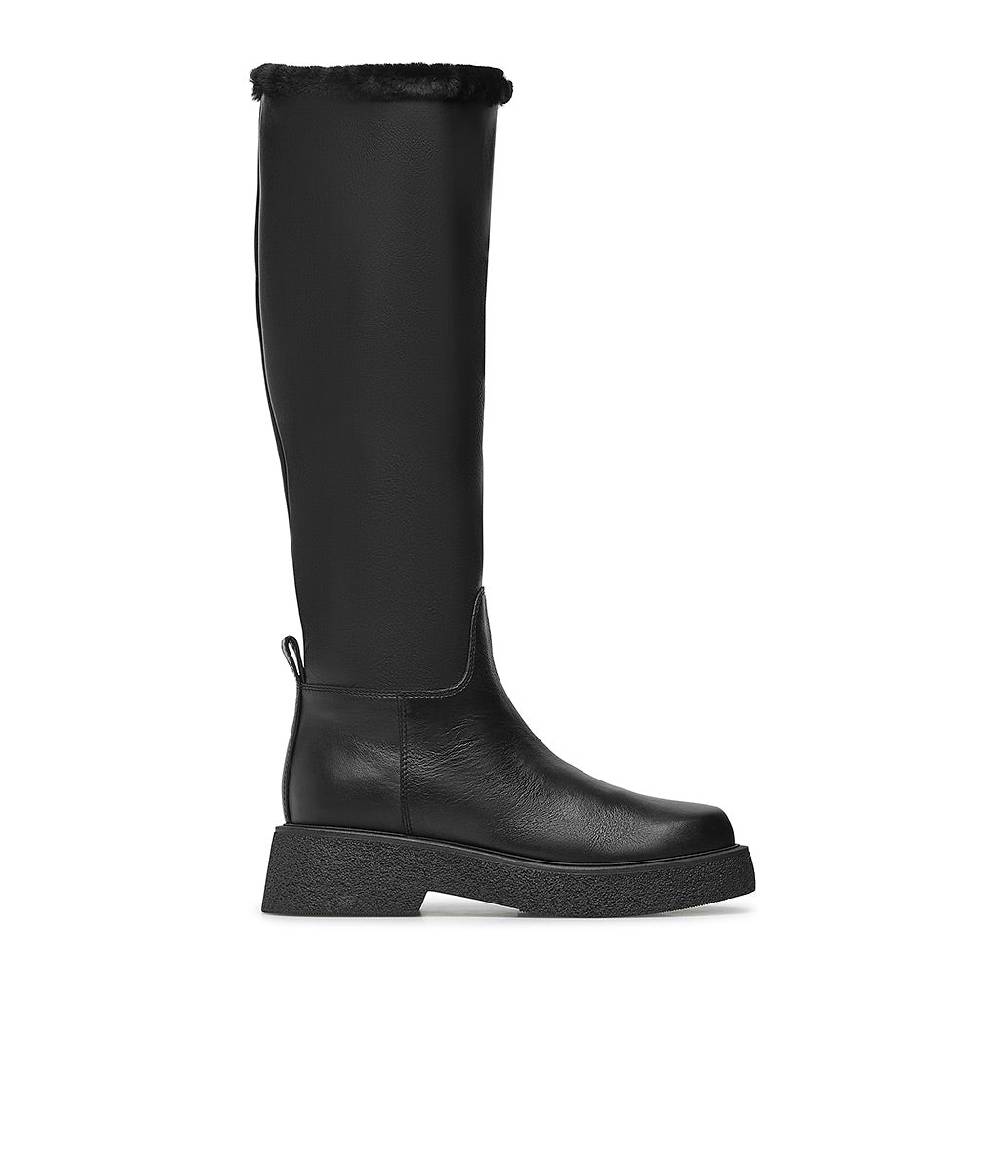 Loriblu Stivali in pelle e shearling nero Presa