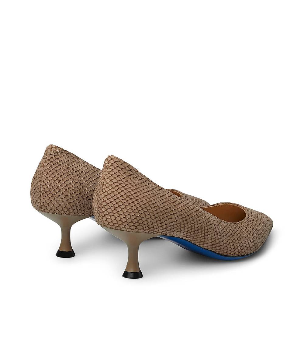 Loriblu Decollete in nabuk testurizzato nocciola Saldi Di Fabbrica
