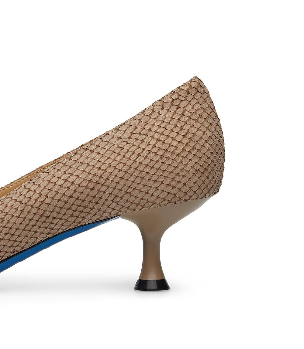Loriblu Decollete in nabuk testurizzato nocciola Saldi Di Fabbrica