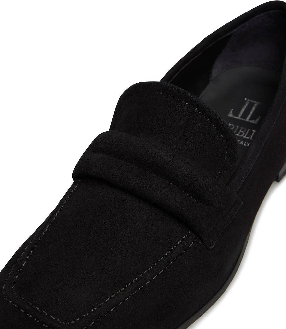 Loriblu Mocassino in camoscio nero In Saldo