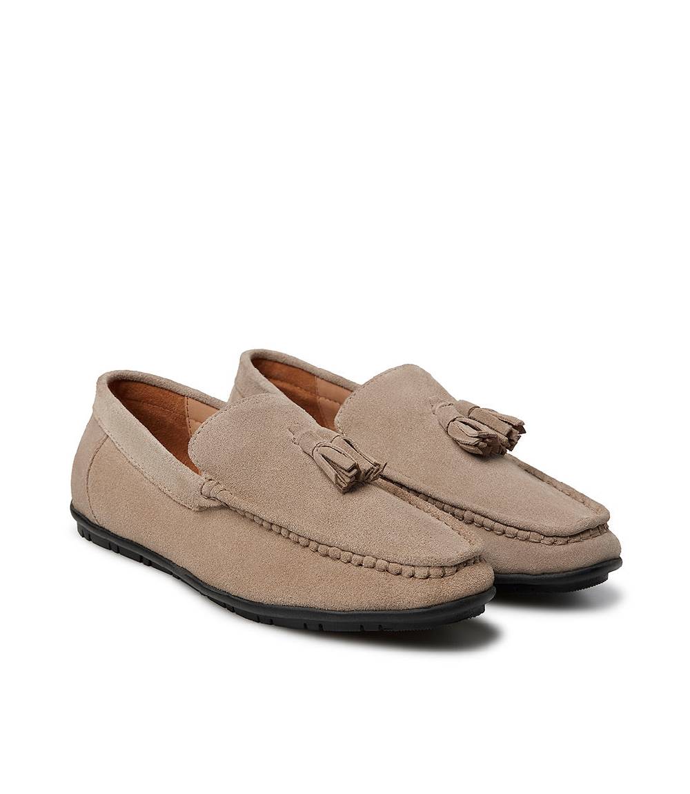 Loriblu Mocassino in camoscio camel con nappine 2025