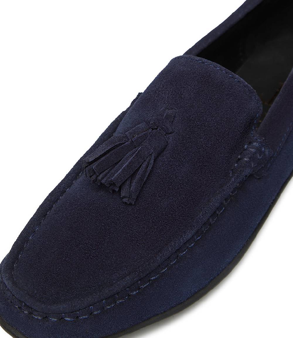 Loriblu Mocassino in camoscio blu con nappine 2025