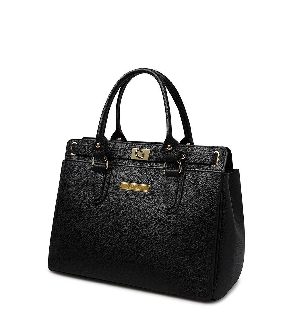Loriblu Borsa tote in pelle testurizzata nera Qualità Garantita