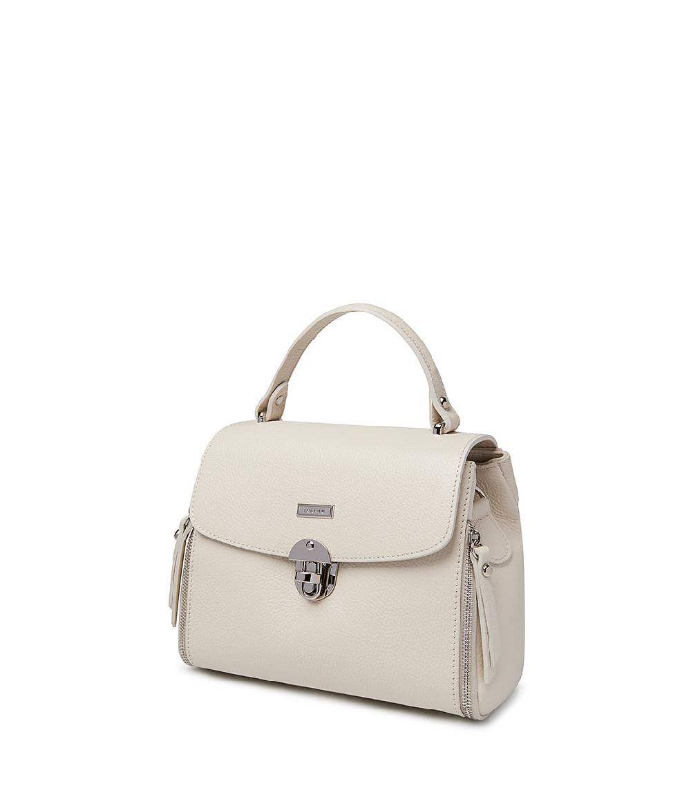 Loriblu Borsa a mano beige in pelle martellata Shopping Online