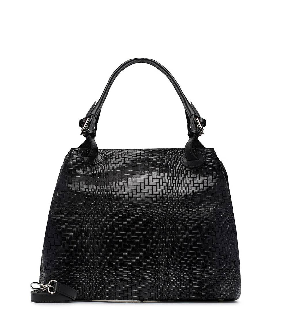 Loriblu Borsa tote in pelle intrecciata nera Convenienza