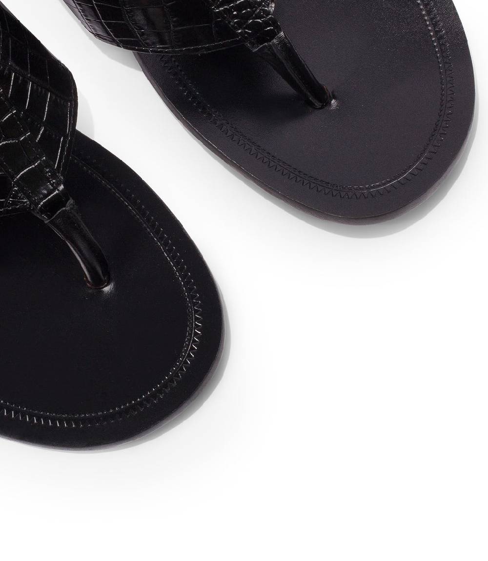 Loriblu Sandali infradito in pelle nera Economico