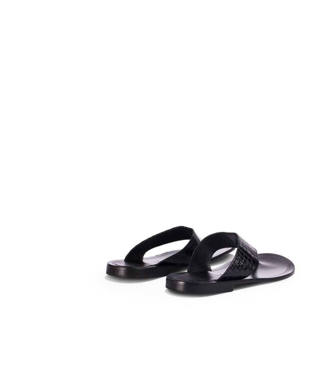 Loriblu Sandali infradito in pelle nera Economico