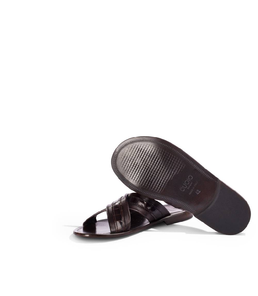 Loriblu Sandali in pelle marrone Outlet