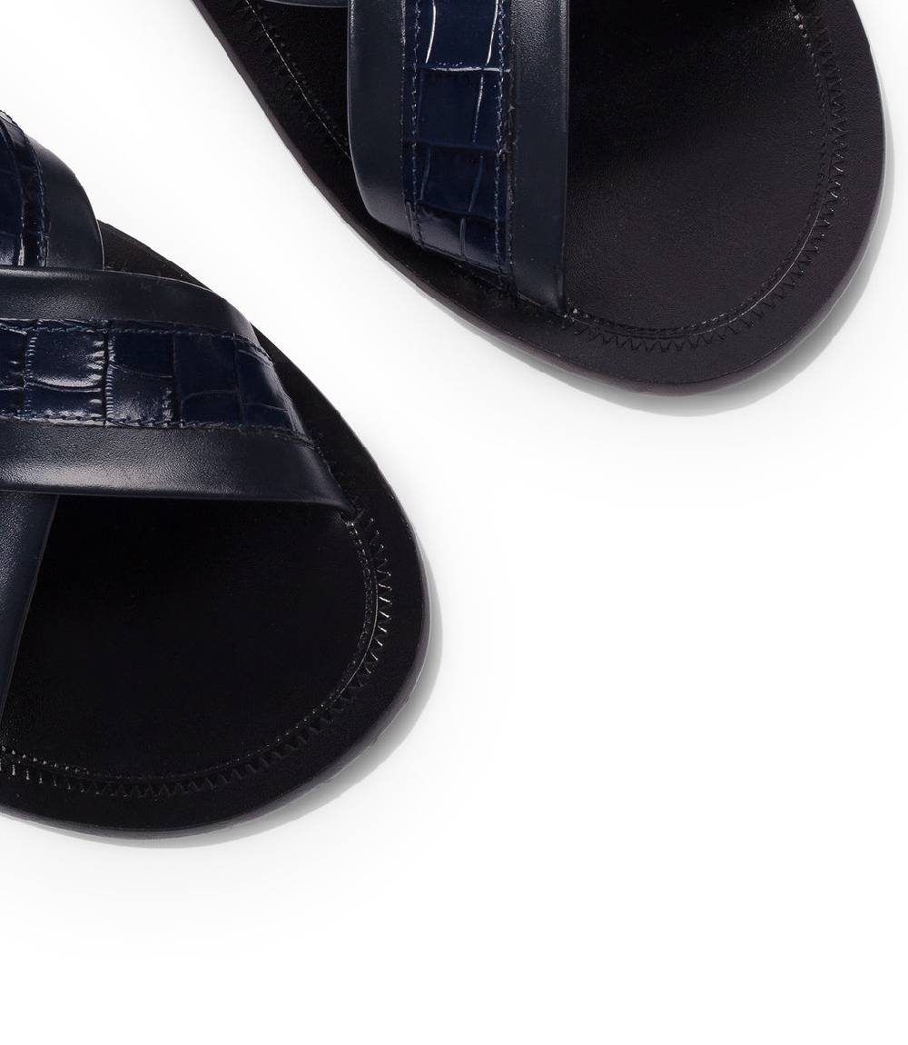 Loriblu Sandali in pelle blu scuro In Vendita