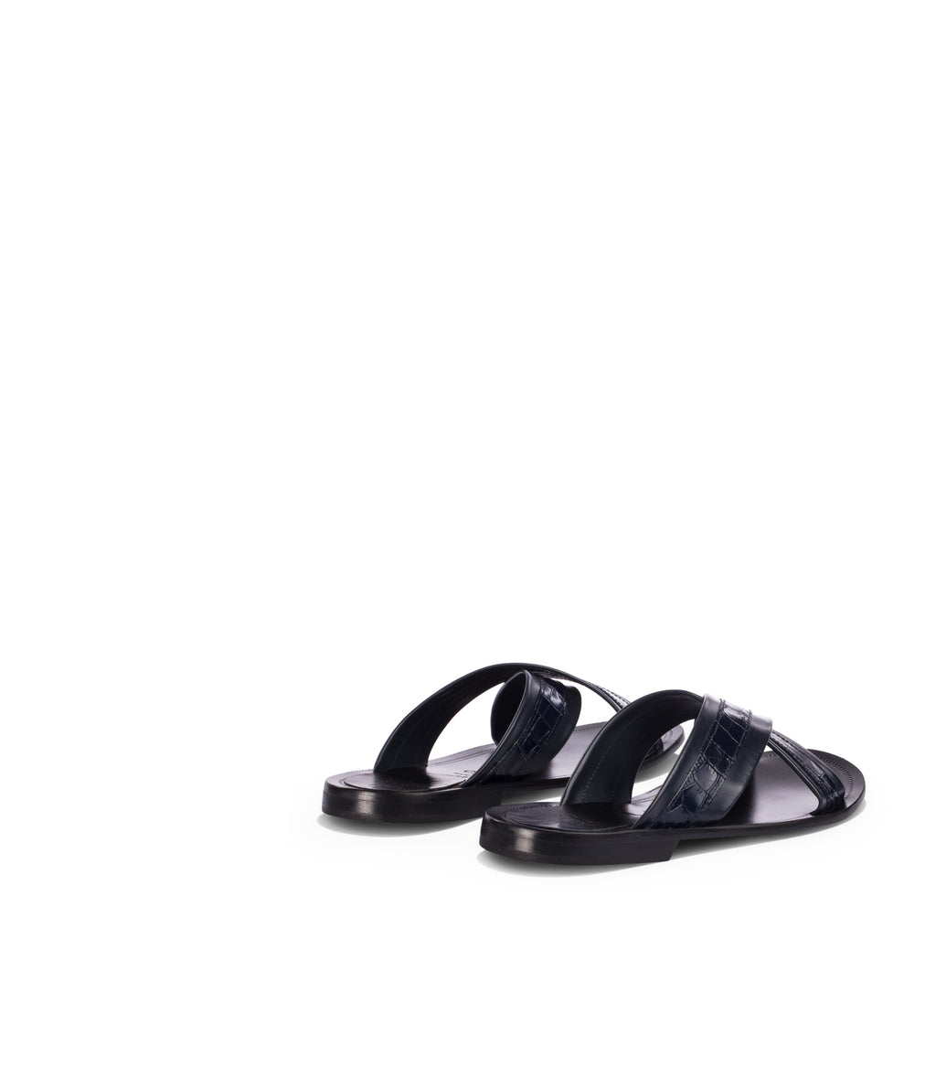 Loriblu Sandali in pelle blu scuro In Vendita
