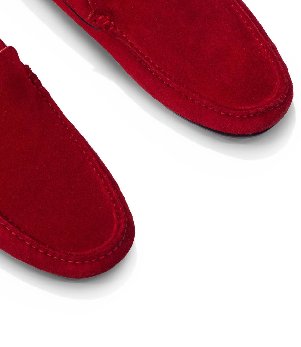 Loriblu Mocassini in camoscio rosso Vendita Calda