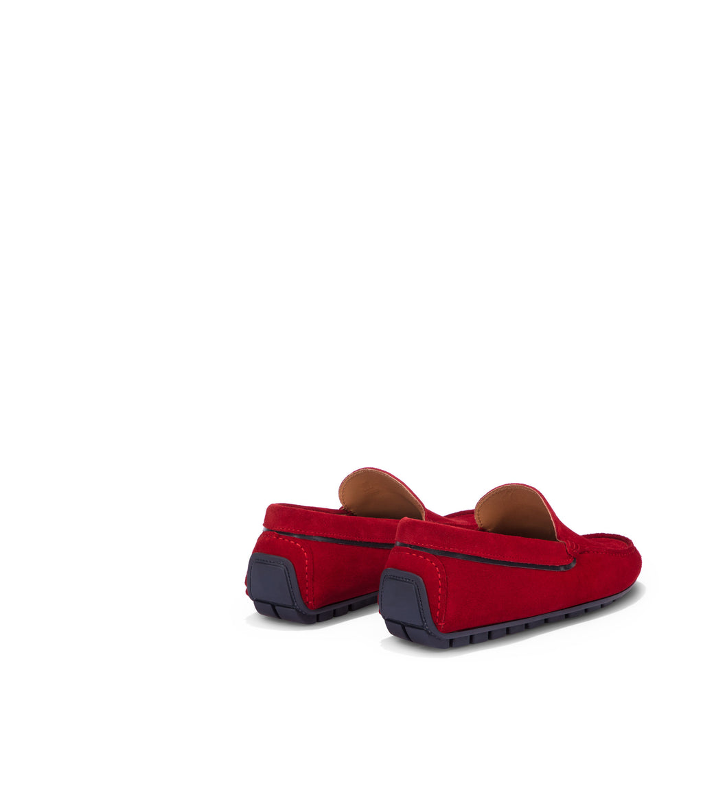 Loriblu Mocassini in camoscio rosso Vendita Calda