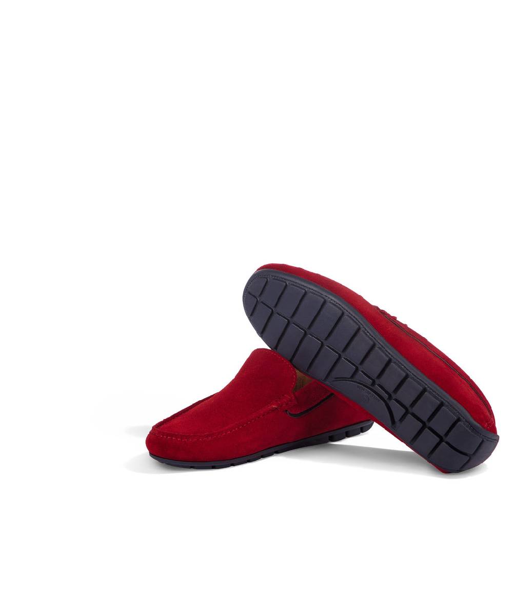 Loriblu Mocassini in camoscio rosso Vendita Calda