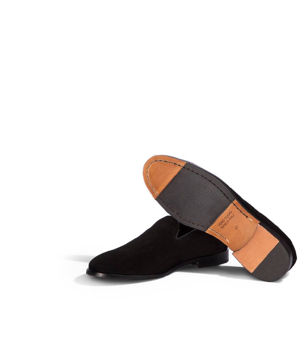 Loriblu Mocassini in camoscio nero Vendita Economica