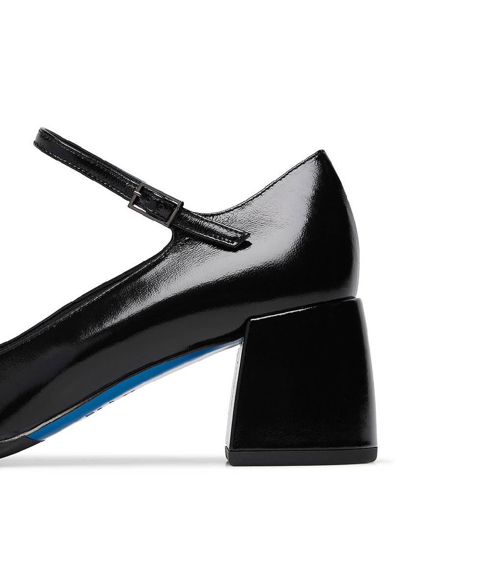 Loriblu Décolleté Mary Jane in pelle lucida nera con cinturino Moda