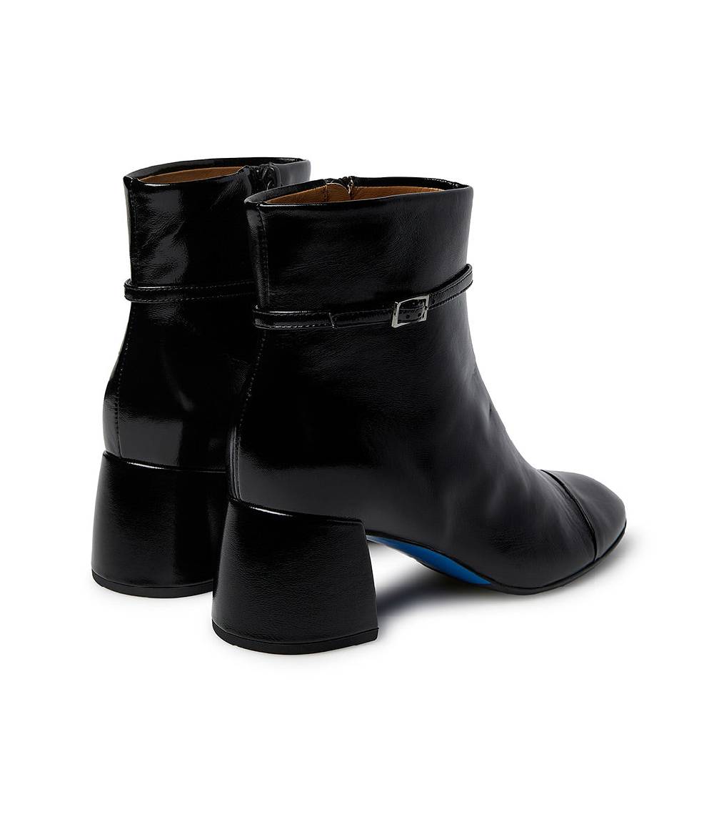 Loriblu Stivaletto in pelle lucida nera con cinturino Vendita