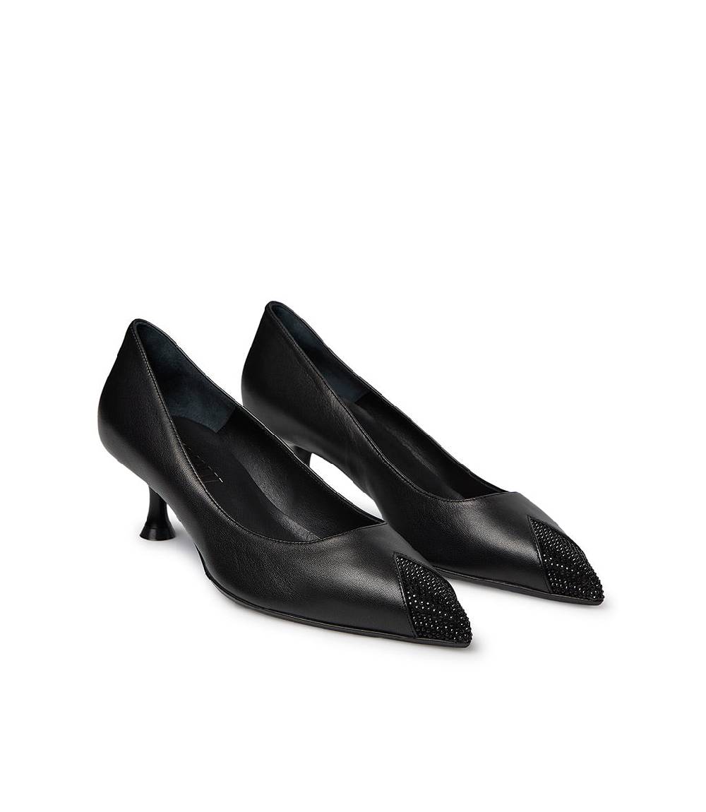 Loriblu Décolleté nappa nero con cristalli Vendita