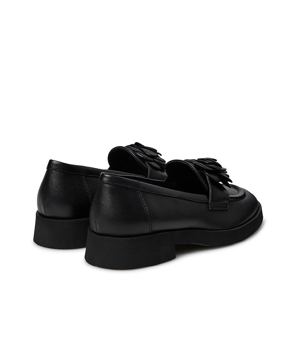 Loriblu Mocassino in nappa nero con fiore Shopping Online