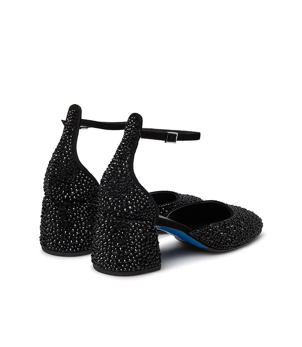 Loriblu Décolleté Mary Jane in camoscio nero con cristalli all-over Novità