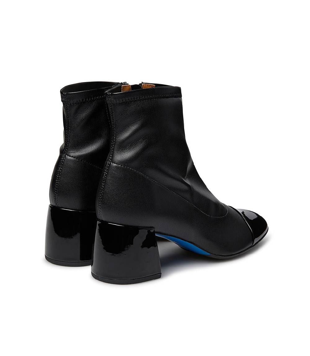 Loriblu Stivaletto in pelle nera con dettagli in vernice Presa