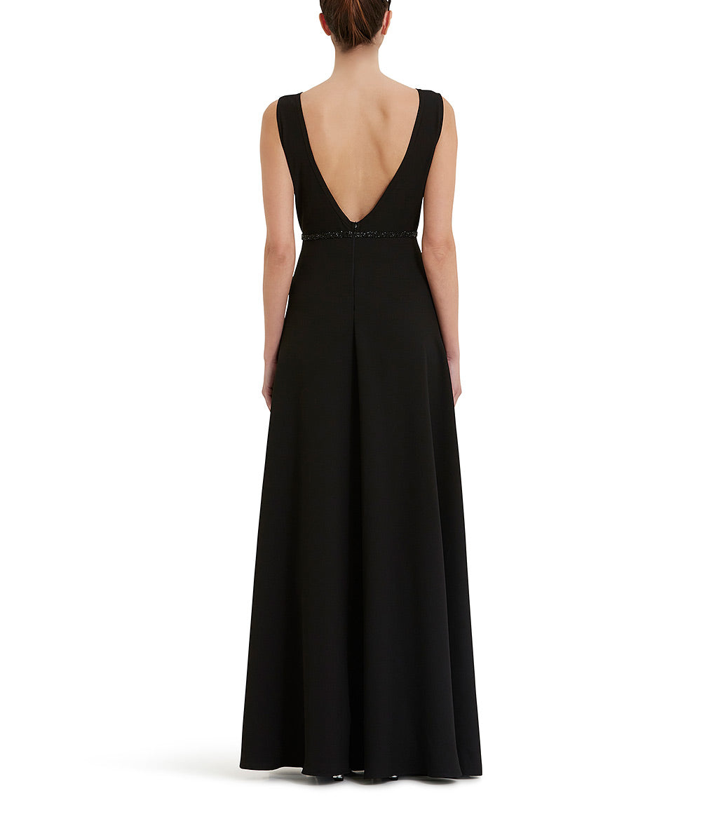 Loriblu Abito nero lungo con cristalli Saldi Di Fabbrica