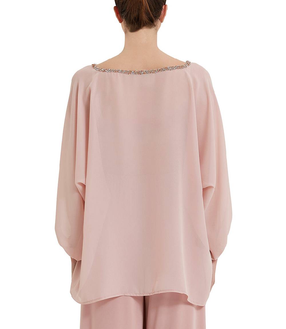 Loriblu Blusa georgette rosa cipria Italia