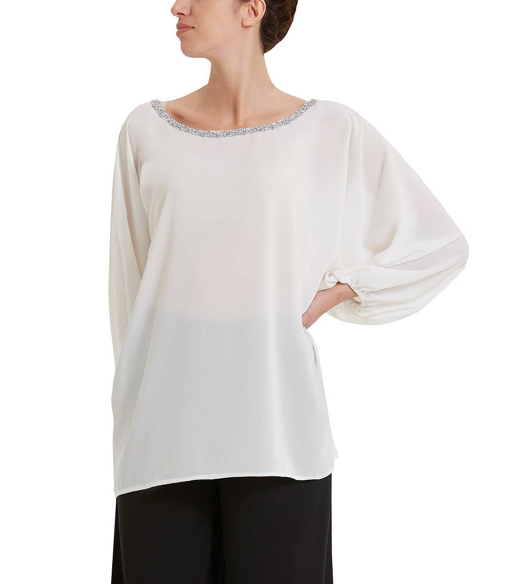 Loriblu Blusa georgette bianca 2025