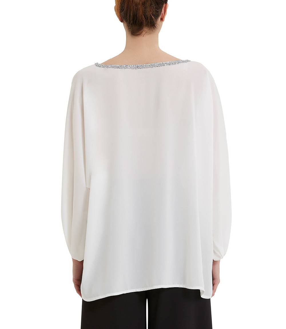 Loriblu Blusa georgette bianca 2025
