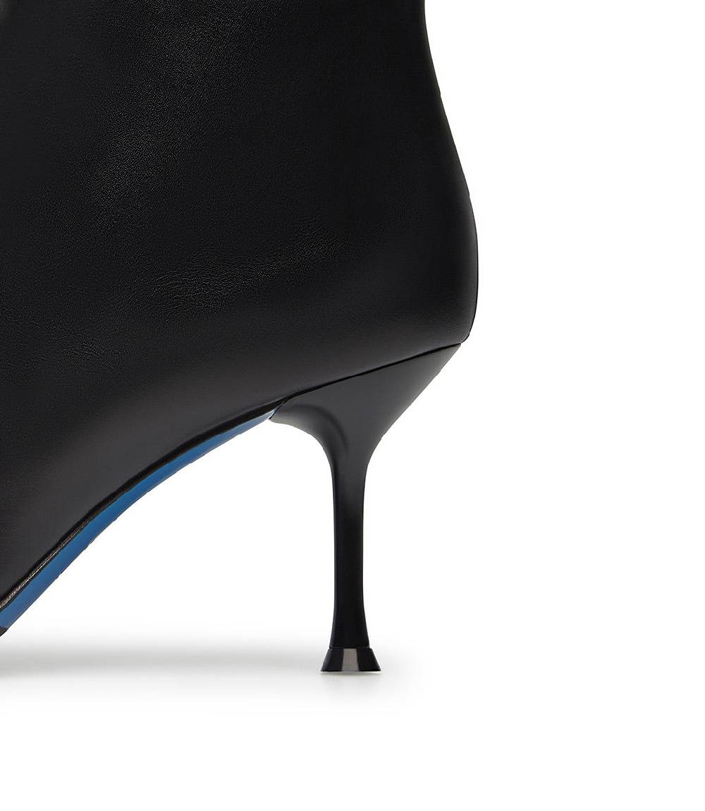 Loriblu Stivaletti in pelle nera con placca-logo Shopping Online