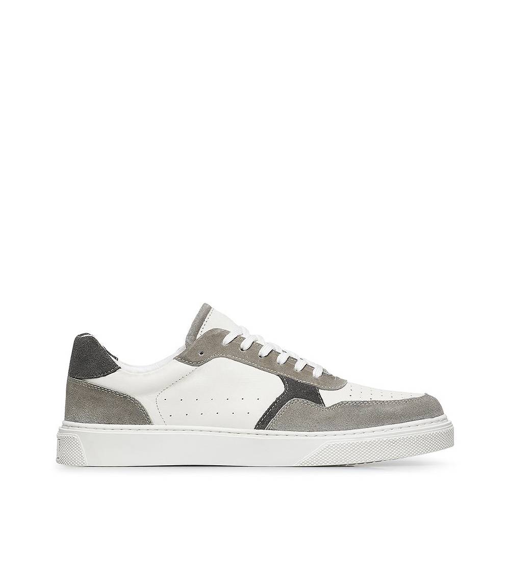 Loriblu Sneaker in pelle bianca e camoscio tortora Italia