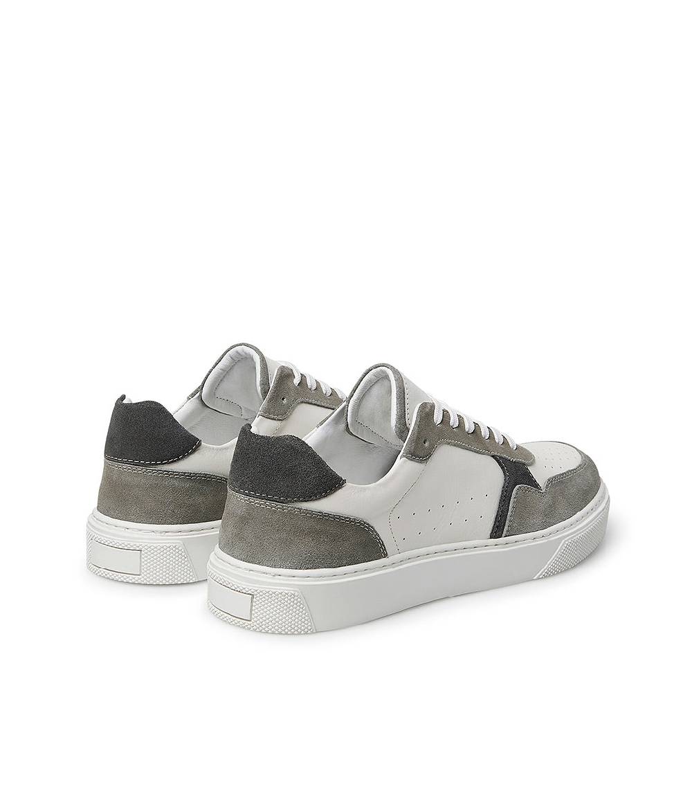 Loriblu Sneaker in pelle bianca e camoscio tortora Italia