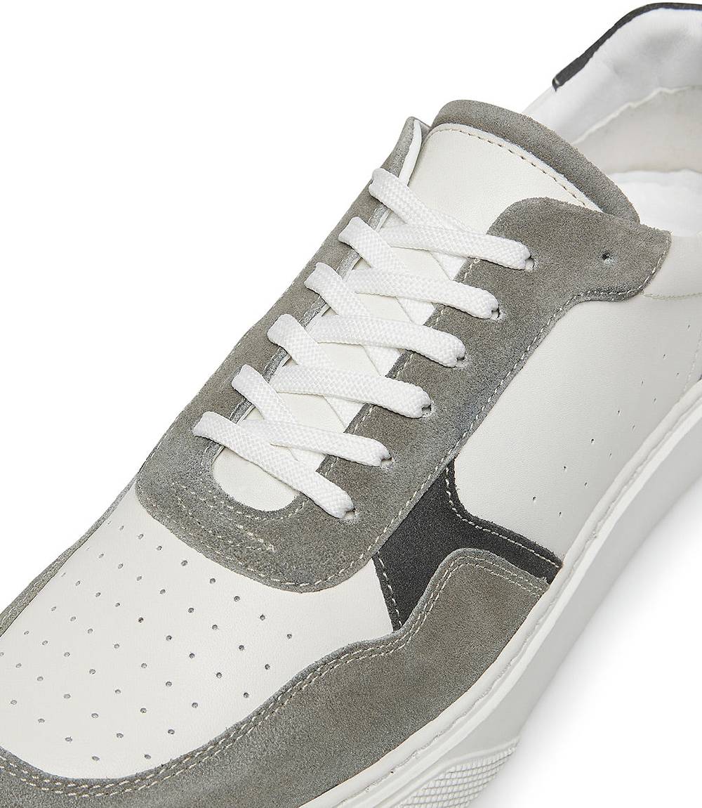 Loriblu Sneaker in pelle bianca e camoscio tortora Italia
