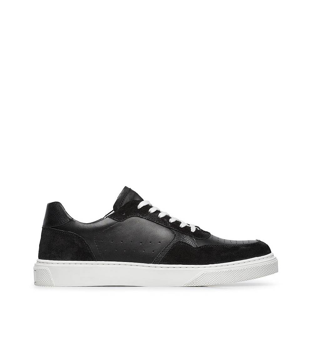 Loriblu Sneaker in pelle e camoscio nero 2025