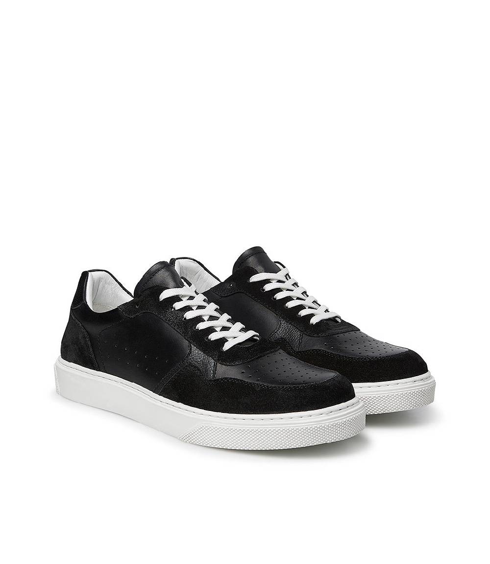 Loriblu Sneaker in pelle e camoscio nero 2025