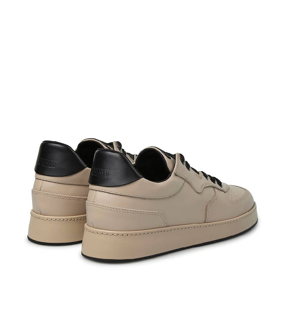 Loriblu Sneakers in pelle beige e nero Vendita