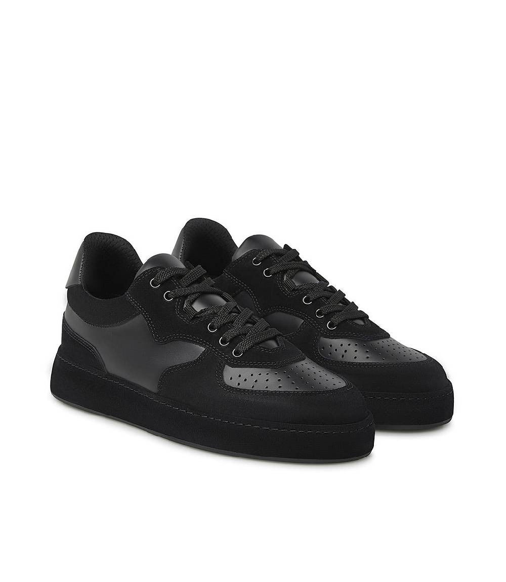 Loriblu Sneakers in nappa e camoscio nero Spedizione Gratuita