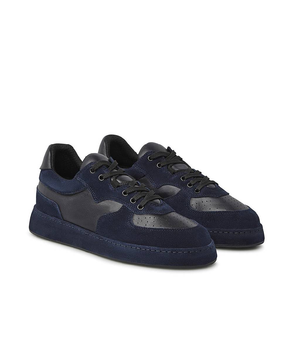 Loriblu Sneakers in nappa e camoscio blu scuro Pezzi Unici