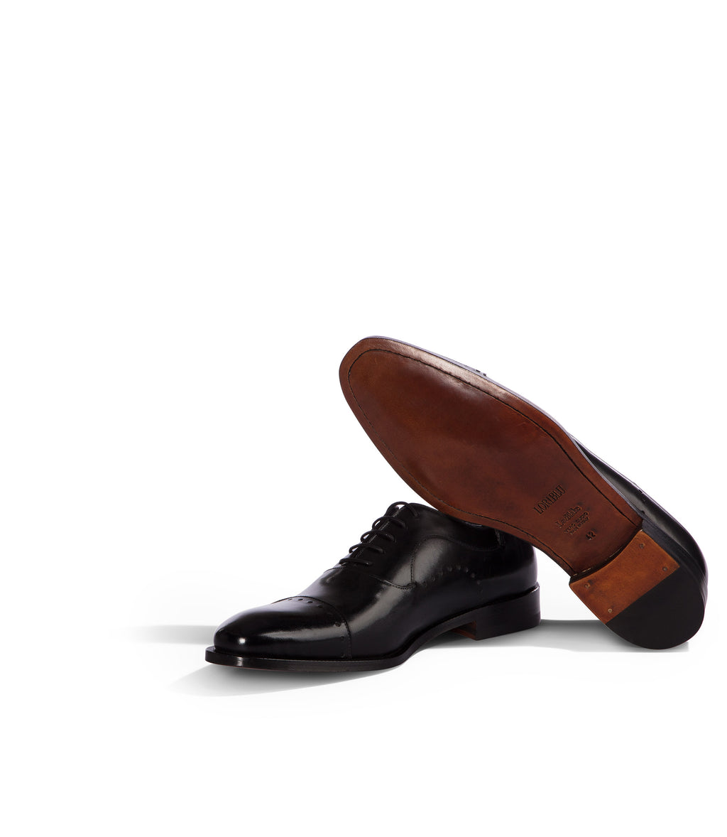 Loriblu Oxford in pelle nera brogue Duty-free