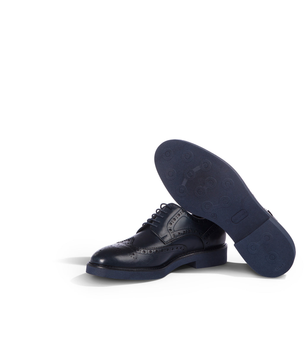 Loriblu Derby in pelle brogue blu Sconti questo mese